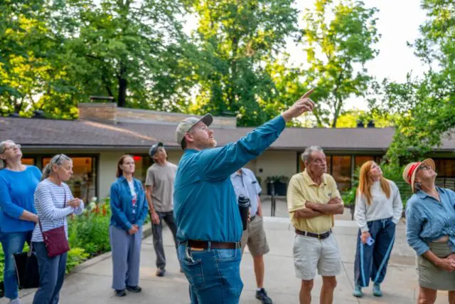 Last night, we hosted our free Tree Talk and Tour at Compton Gardens with certified arborist David McNiel!

The evening started with a lecture in the Garden Room before heading outside for a hands-on walk through the property, where guests got a closer look at the trees that make Compton Gardens so special.

Thank you to everyone who joined us for a beautiful evening of learning, exploring, and appreciating the natural history around us. This evening was made possible thanks to the Ledee Foundation and Martin/Martin Consulting Engineers.