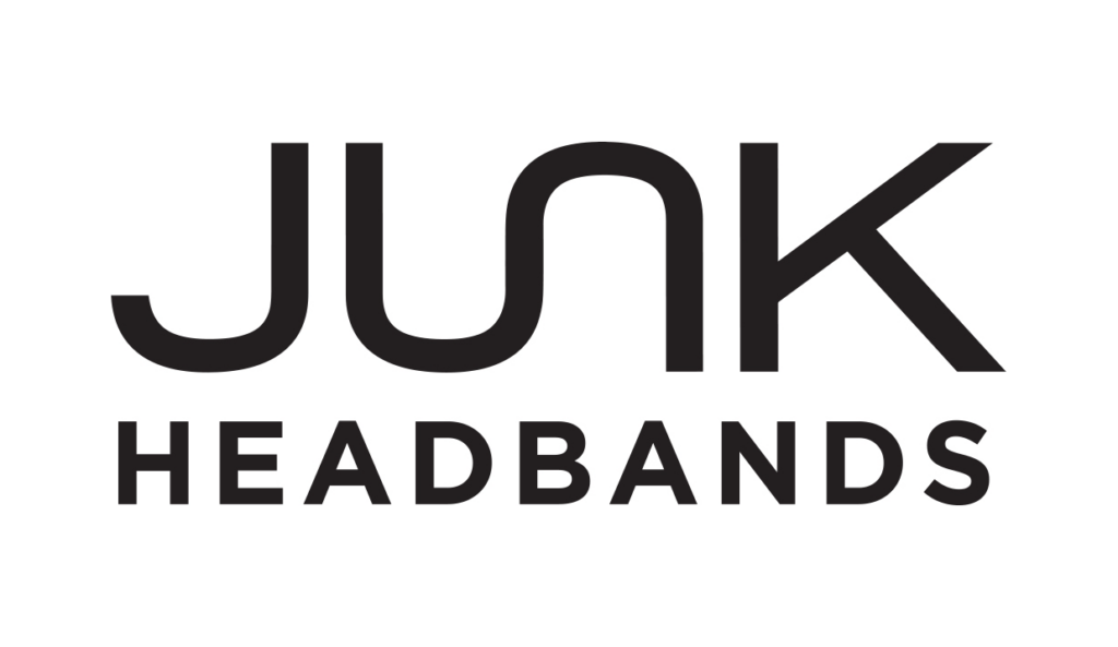 Junk Headbands Logo in all black letters